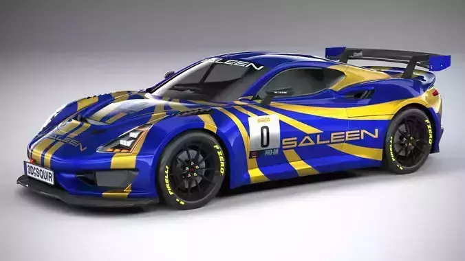 Saleen GT4 2020 Low-poly 3D model