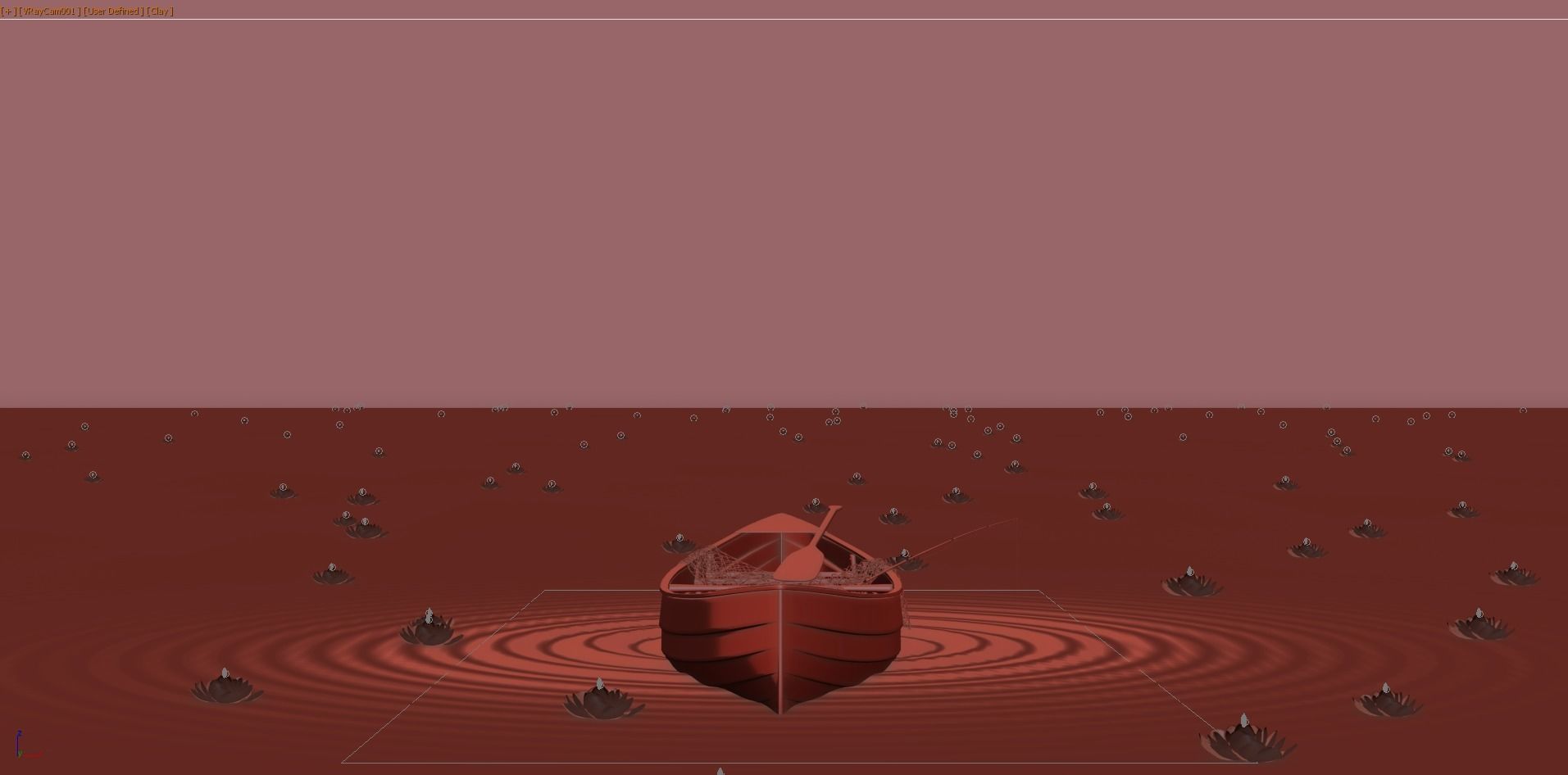 Boat and River 3D model_1