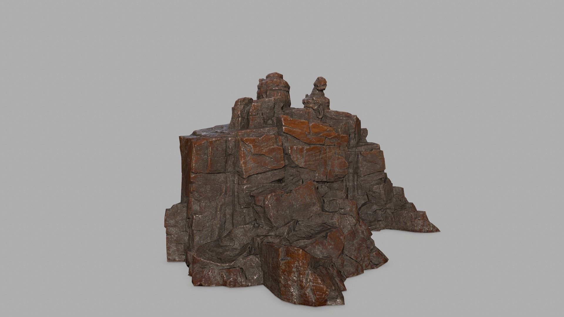 rock buddha gate Low-poly 3D model_6