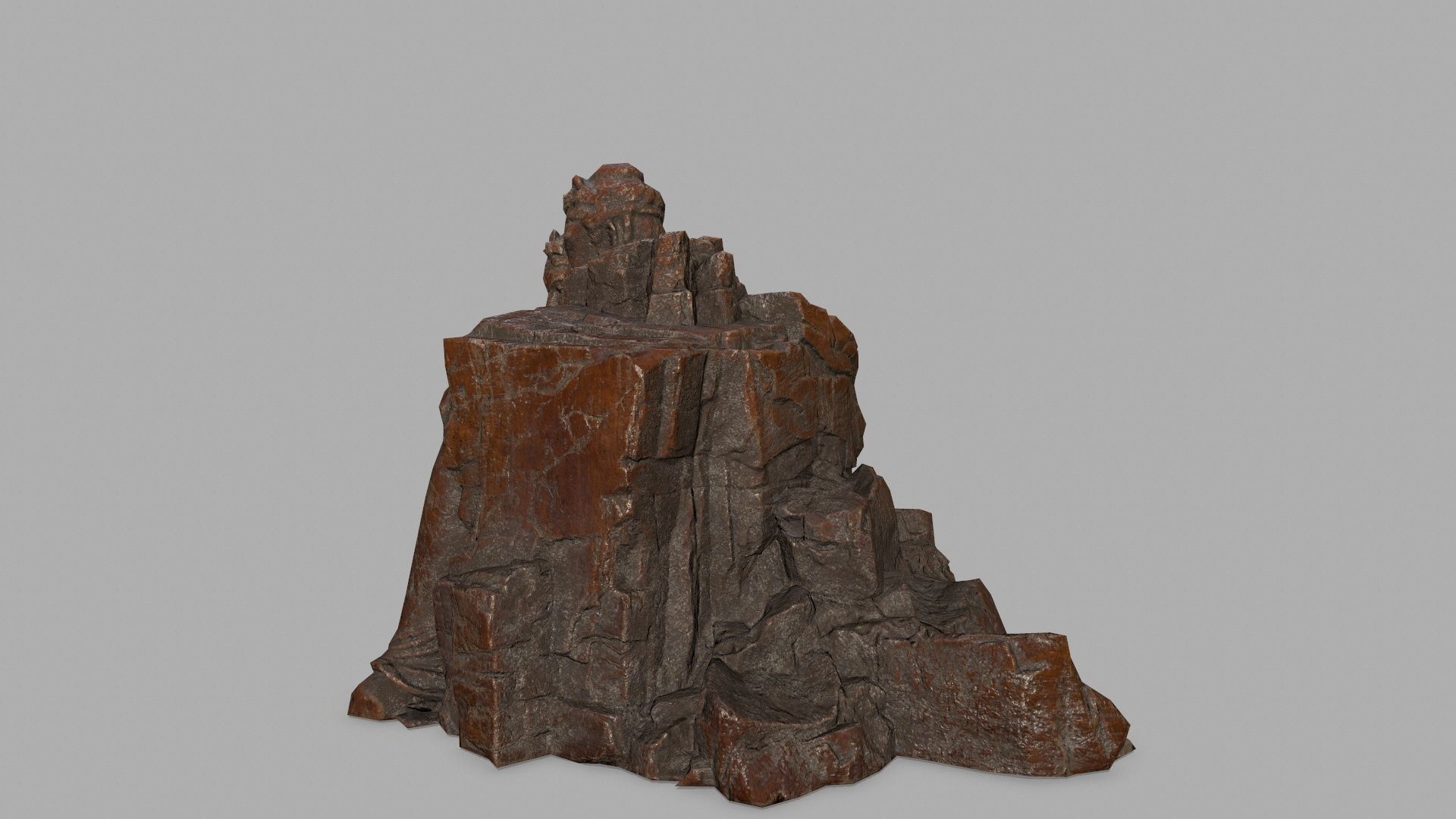 rock buddha gate Low-poly 3D model_7