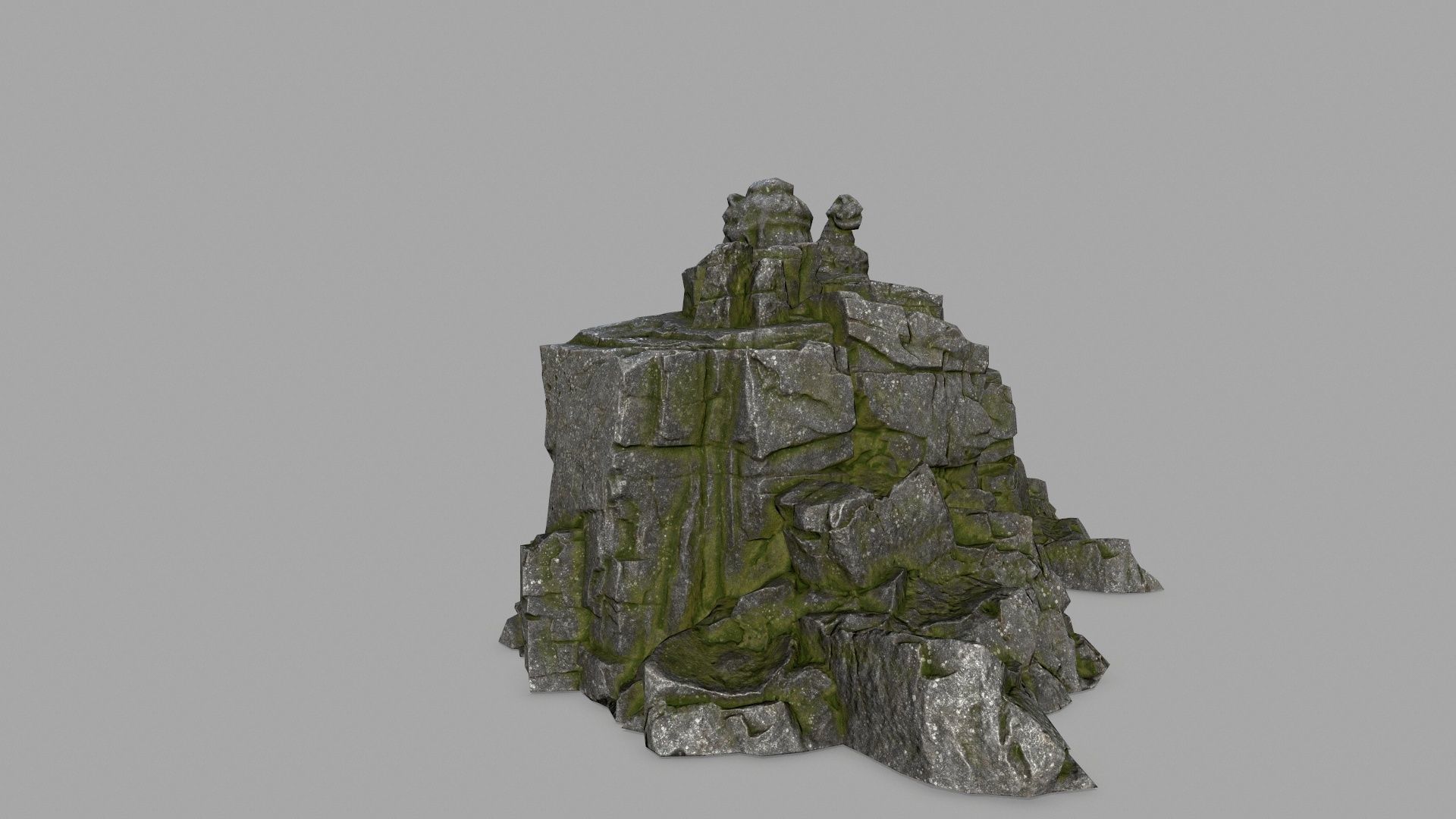 buddha rock gate Low-poly 3D model_8