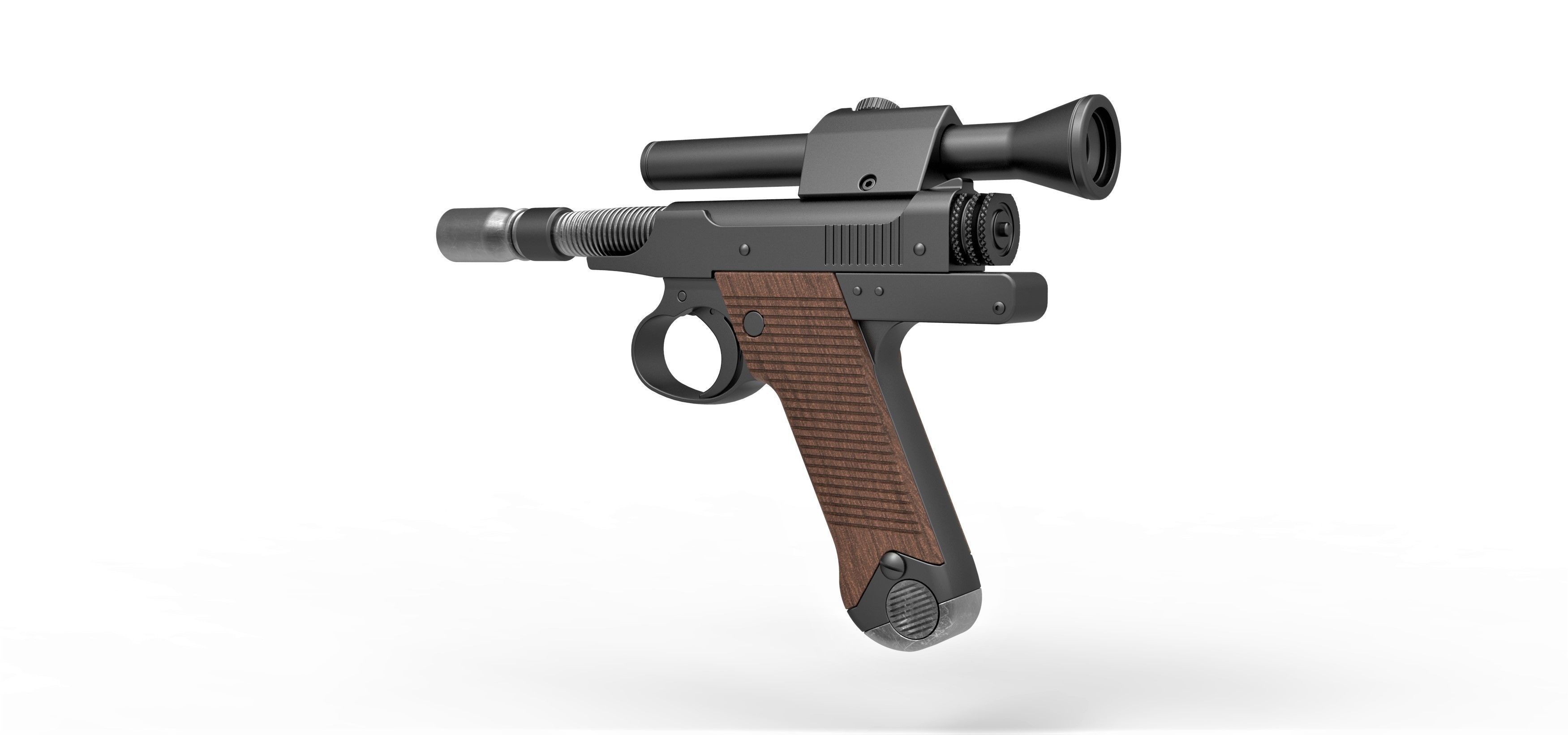 Blaster Pistol of Cara Dune from The Mandalorian 3D model_11