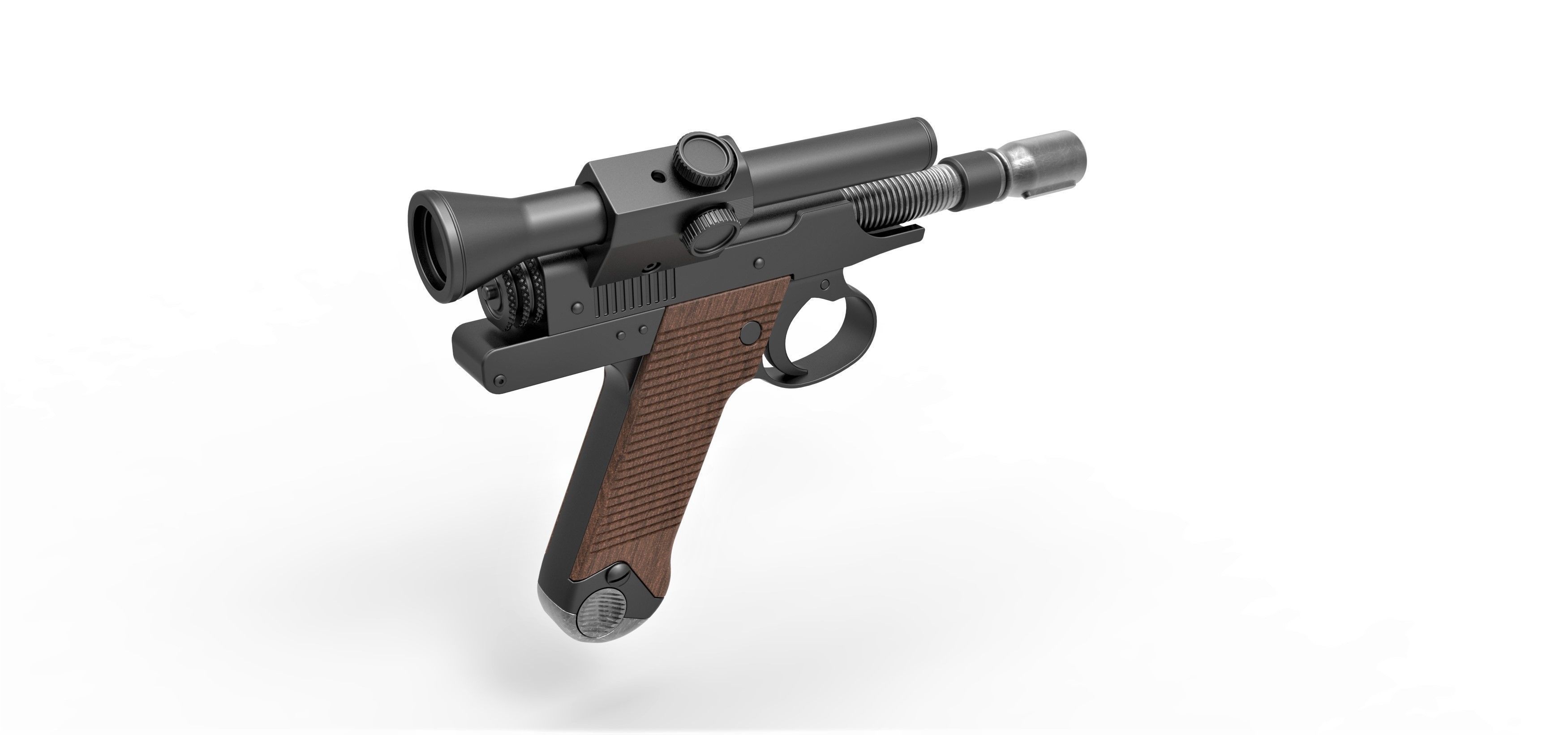 Blaster Pistol of Cara Dune from The Mandalorian 3D model_15