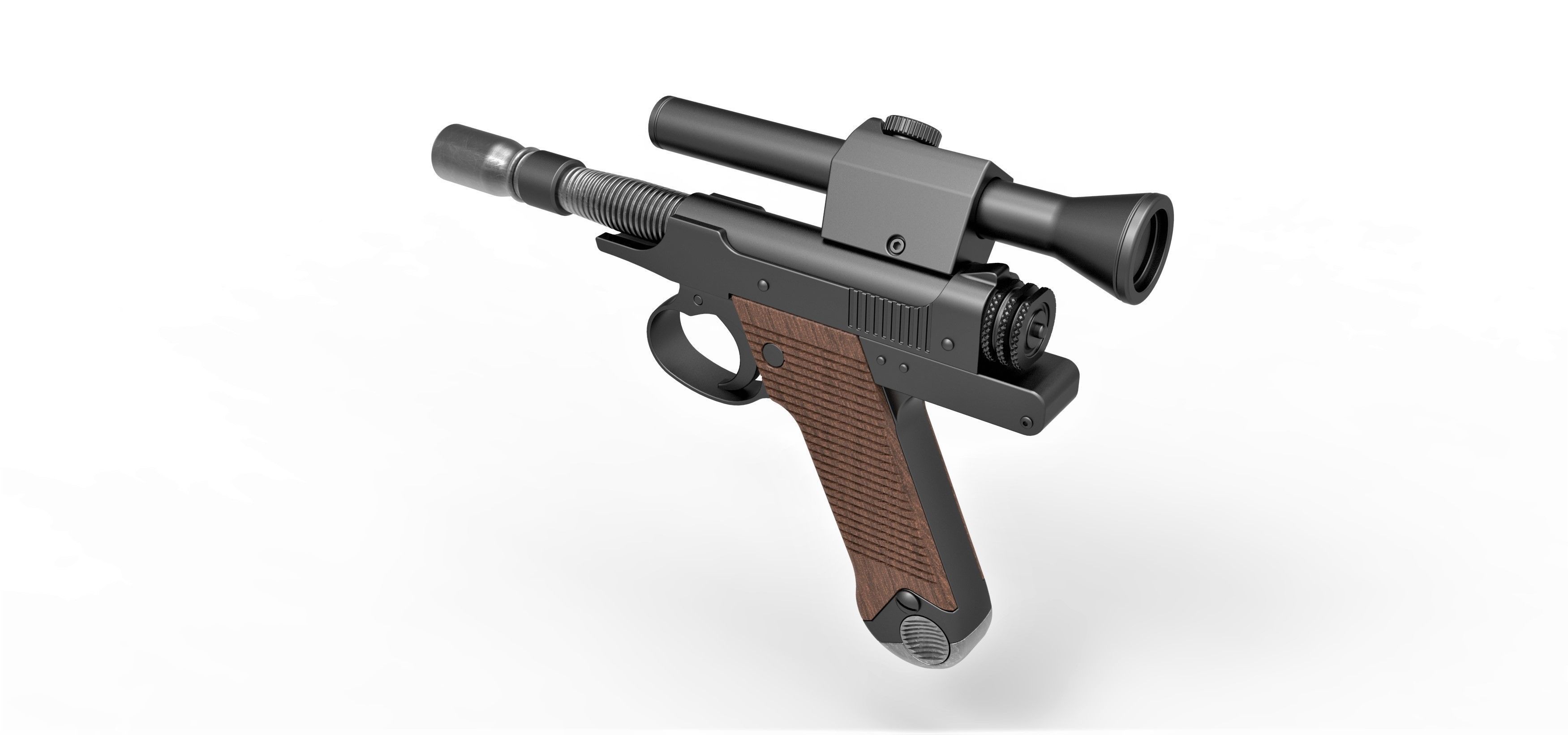 Blaster Pistol of Cara Dune from The Mandalorian 3D model_10