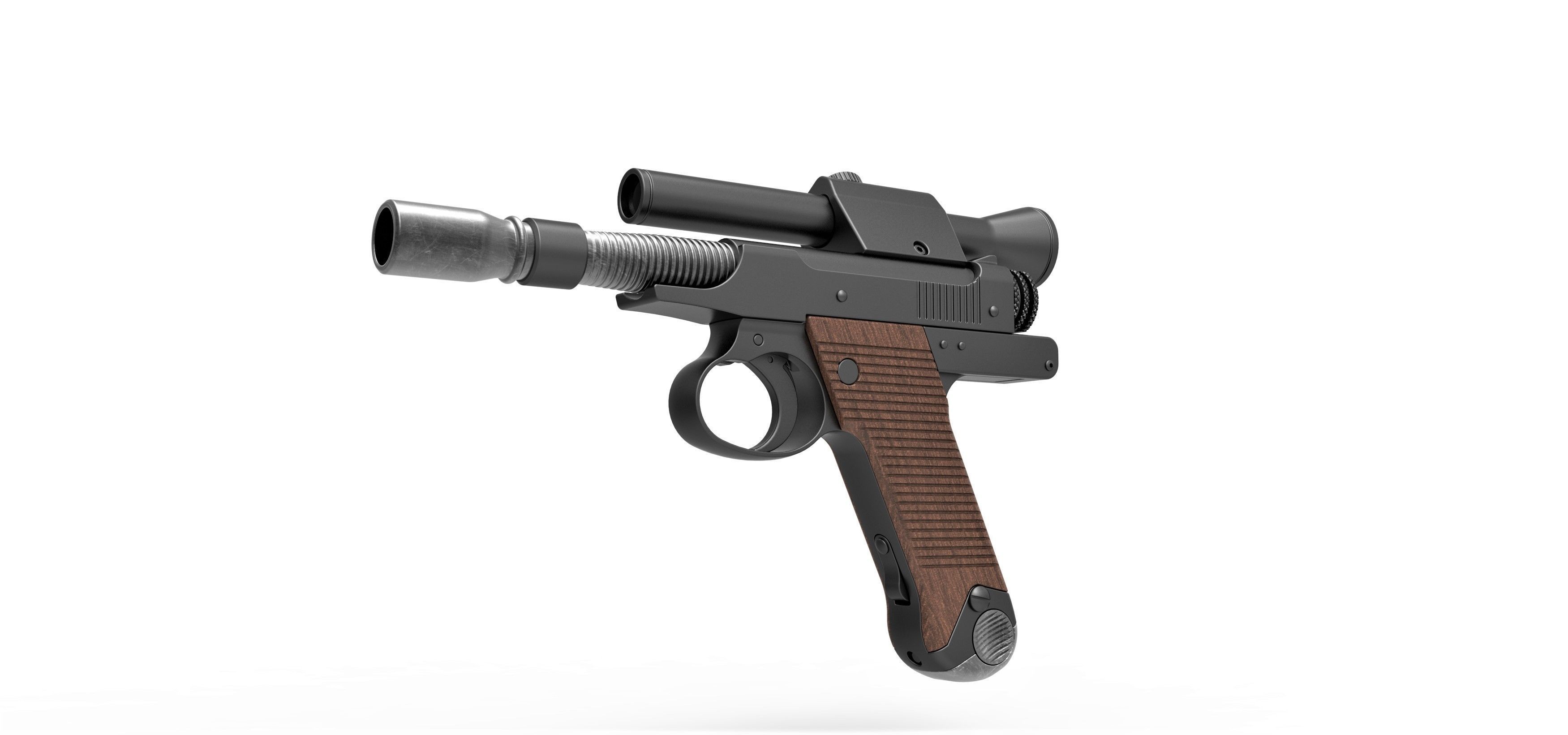 Blaster Pistol of Cara Dune from The Mandalorian 3D model_2