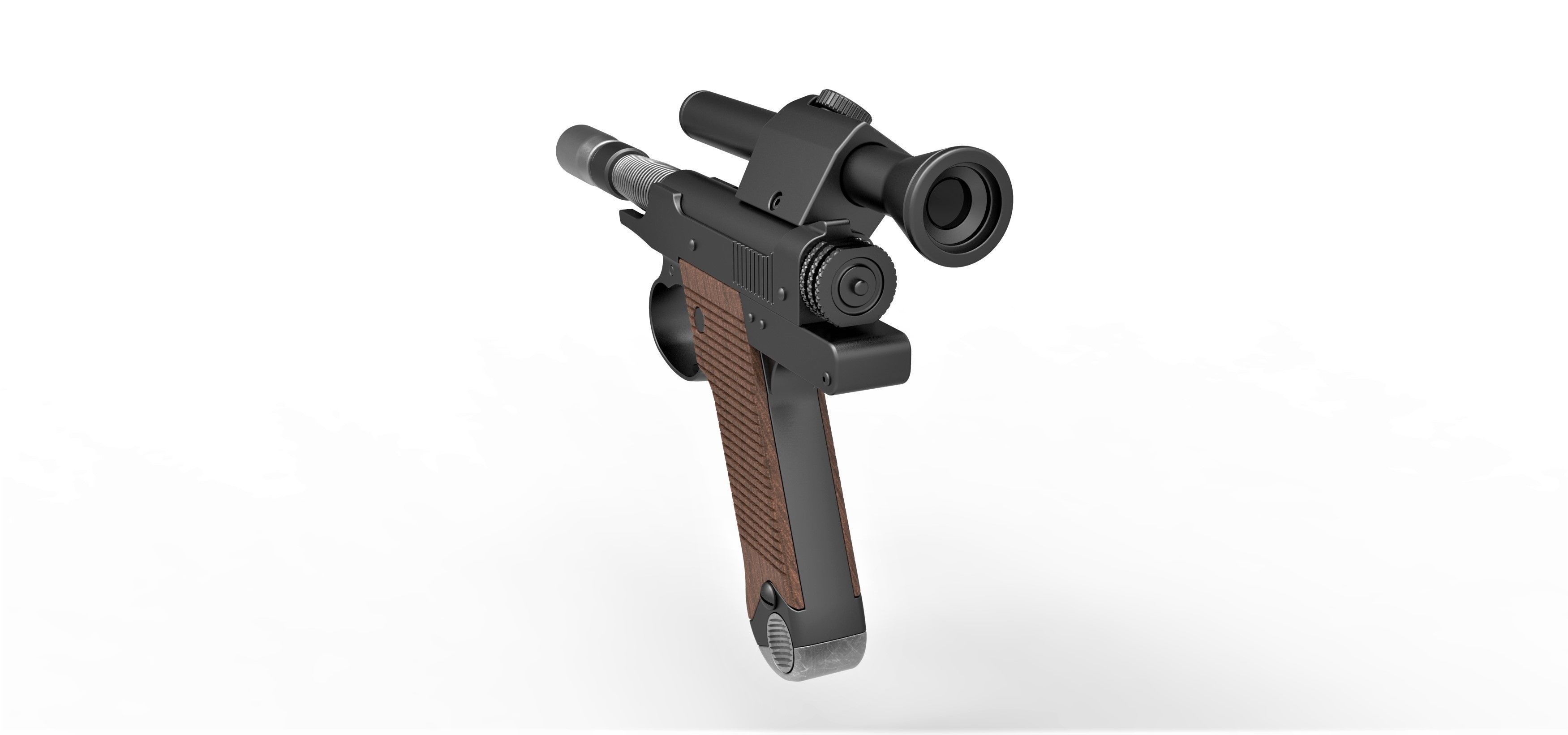 Blaster Pistol of Cara Dune from The Mandalorian 3D model_12
