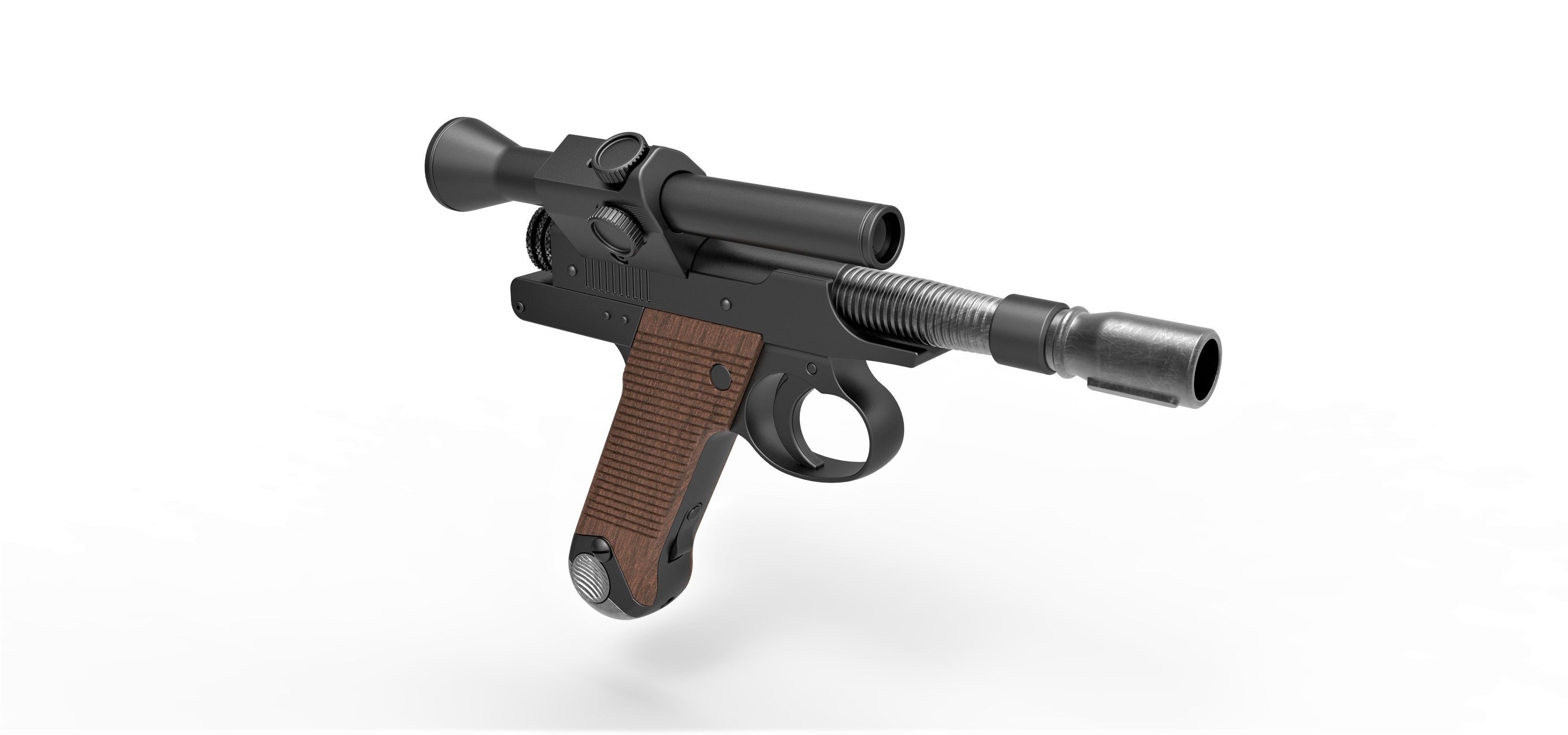 Blaster Pistol of Cara Dune from The Mandalorian 3D model_16