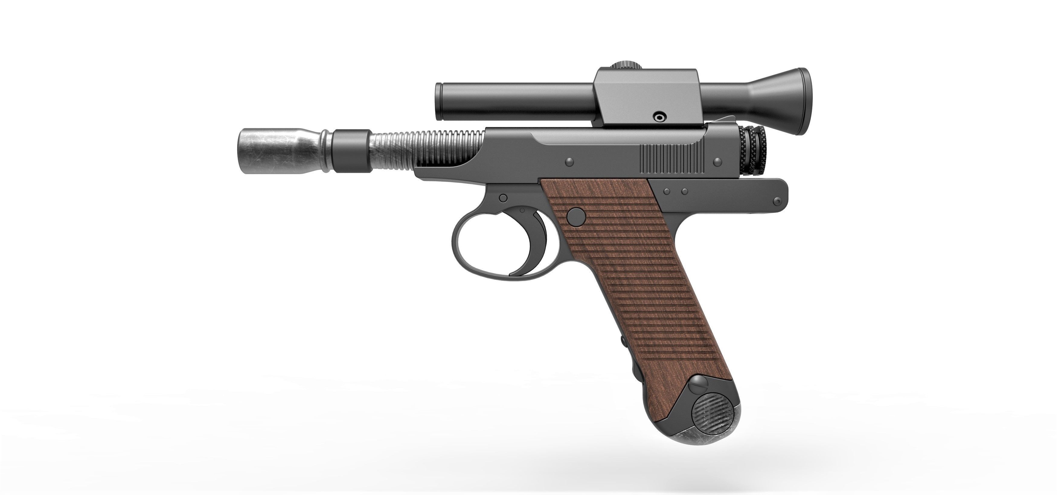 Blaster Pistol of Cara Dune from The Mandalorian 3D model_7