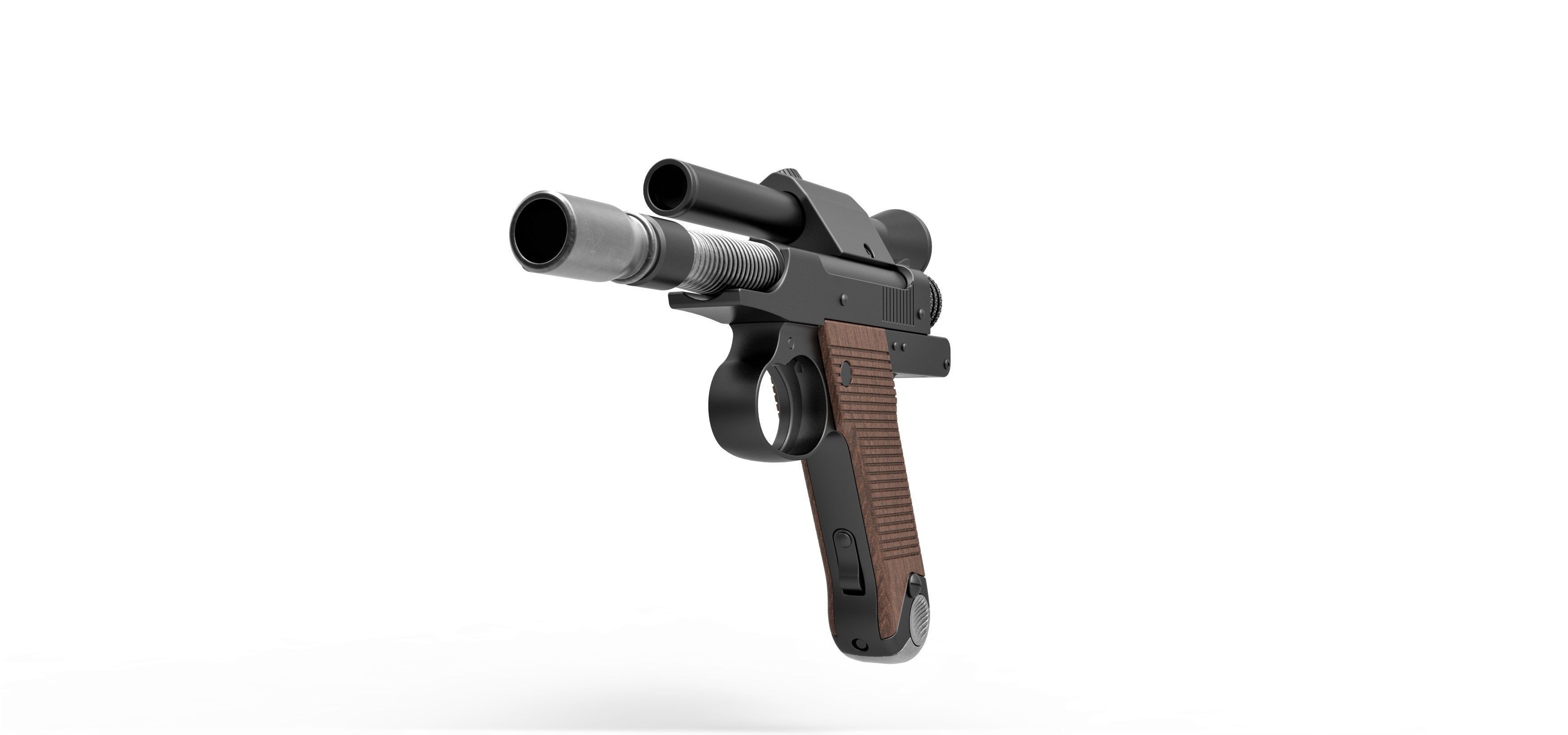 Blaster Pistol of Cara Dune from The Mandalorian 3D model_5