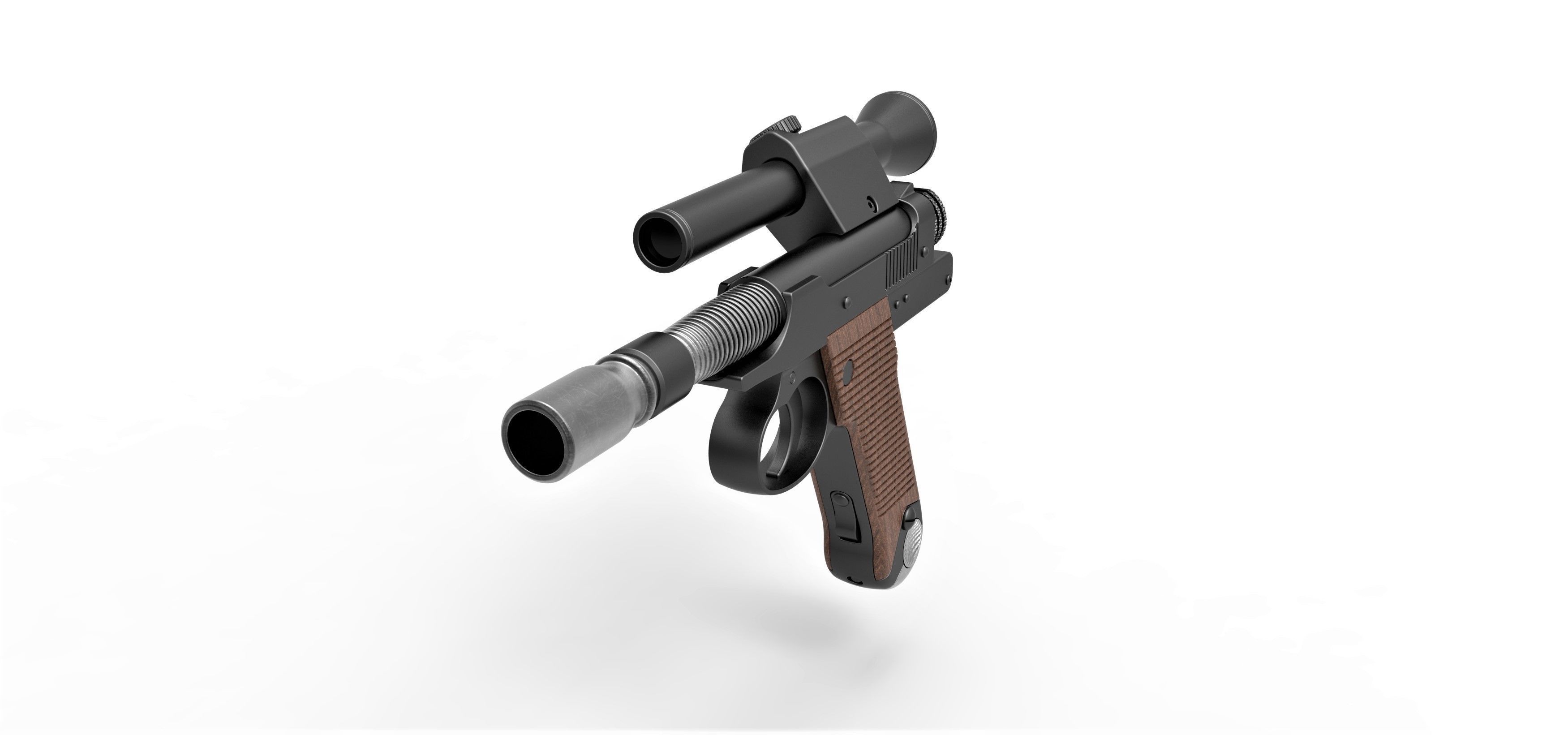 Blaster Pistol of Cara Dune from The Mandalorian 3D model_4