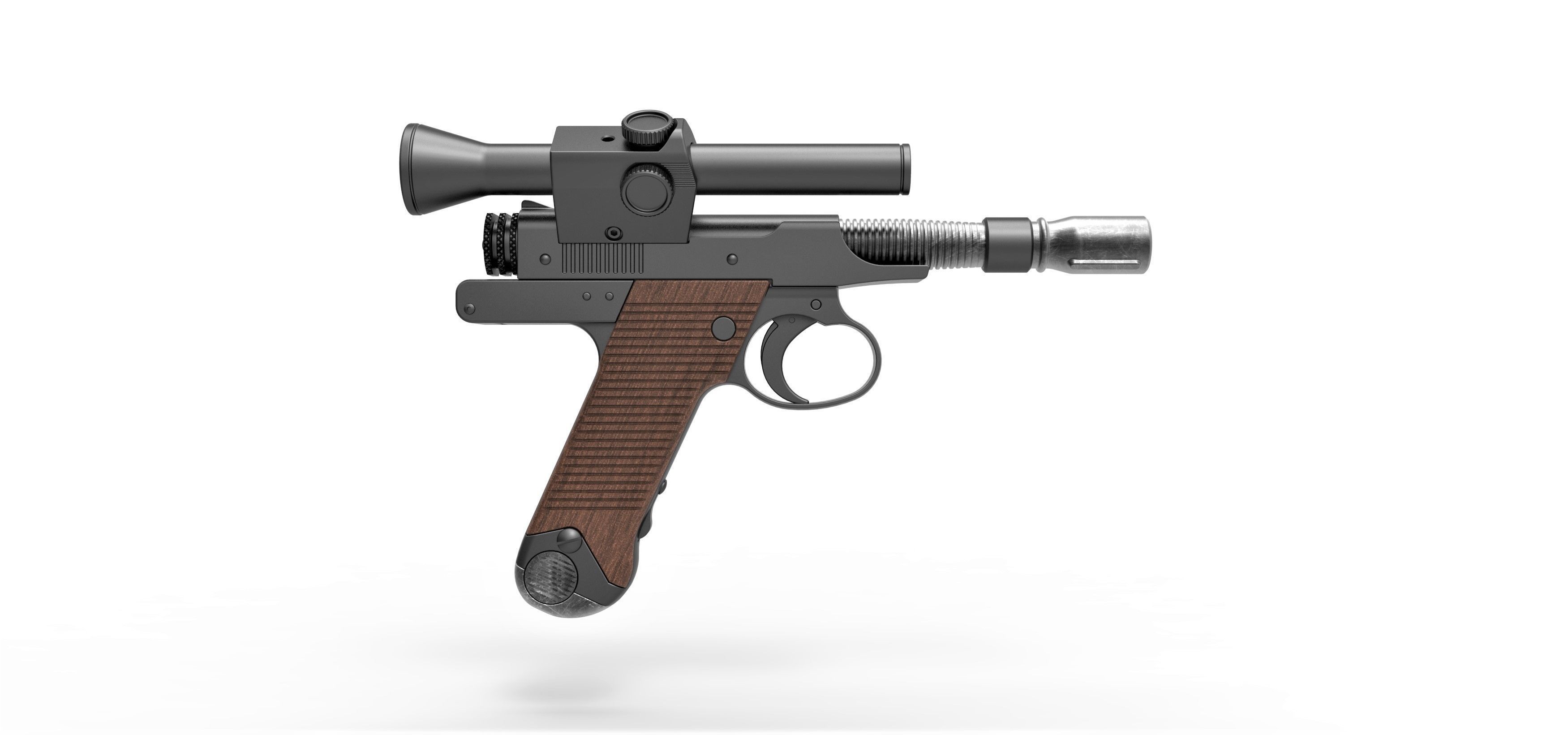 Blaster Pistol of Cara Dune from The Mandalorian 3D model_14