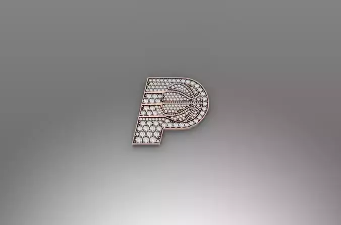 Pacers Logo Pendant with diamonds 