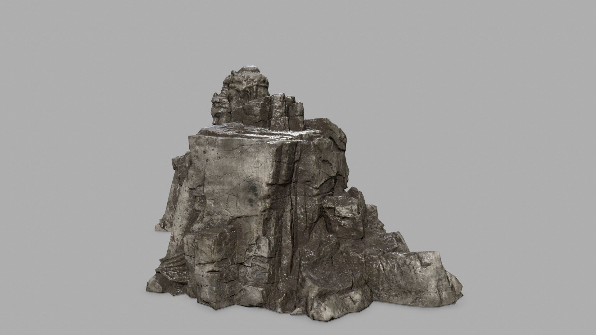 rocks buddha gate  Low-poly 3D model_8