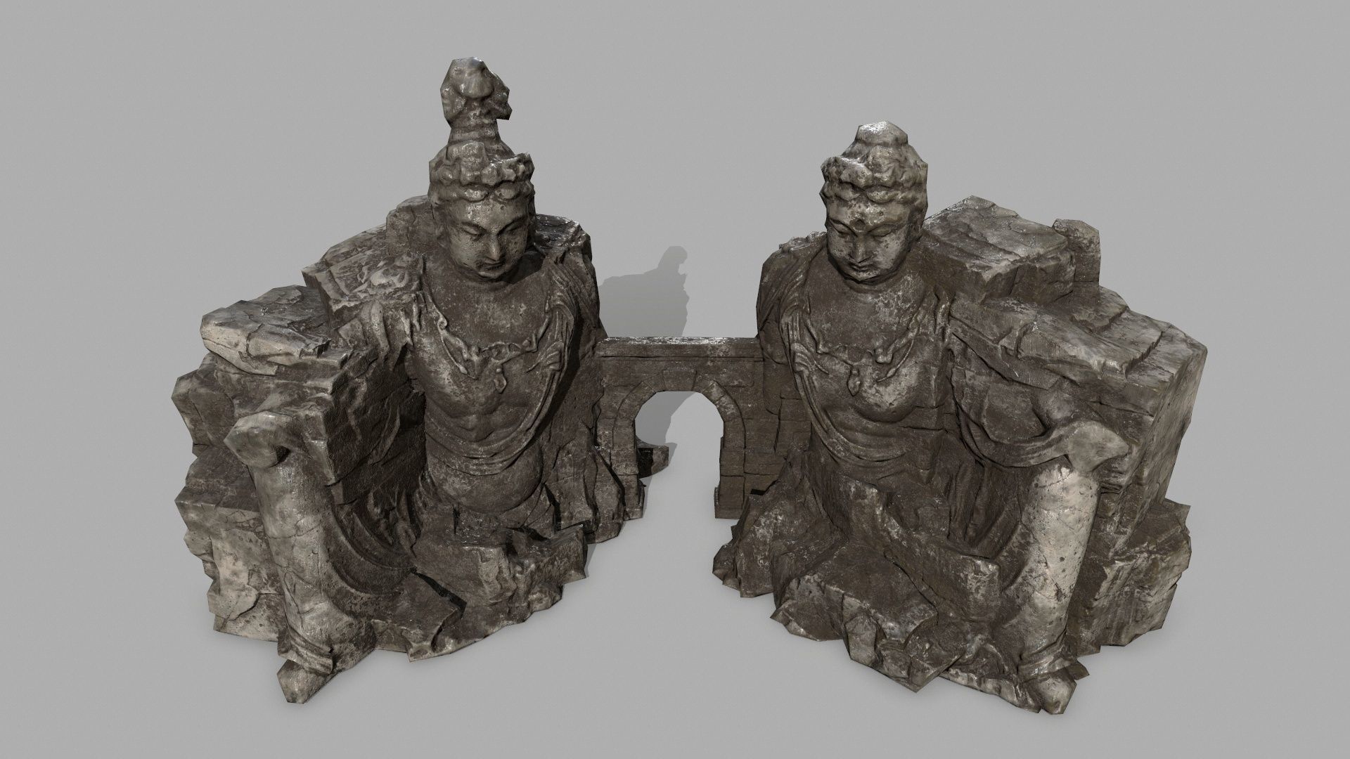 rocks buddha gate  Low-poly 3D model_10