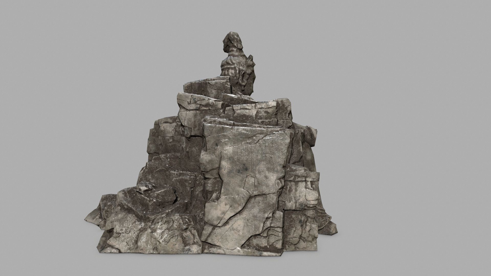 rocks buddha gate  Low-poly 3D model_3