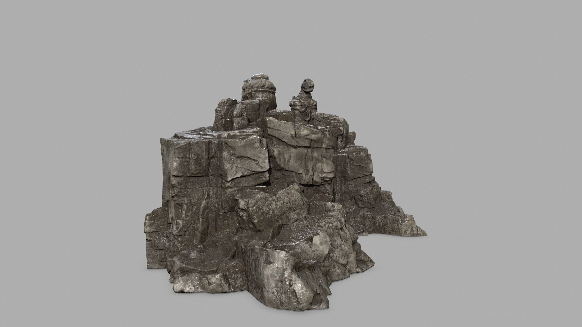rocks buddha gate  Low-poly 3D model_7
