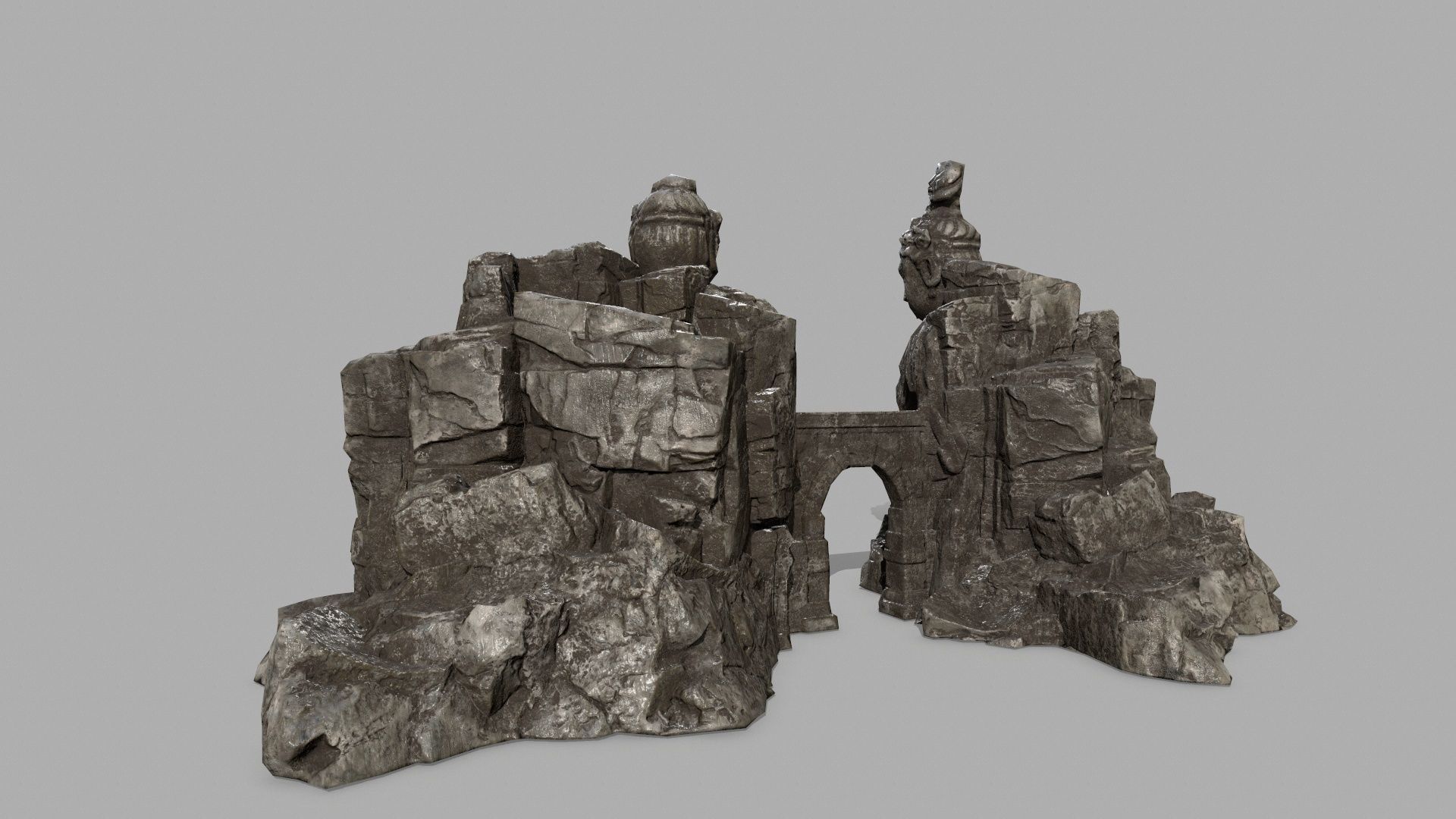 rocks buddha gate  Low-poly 3D model_6