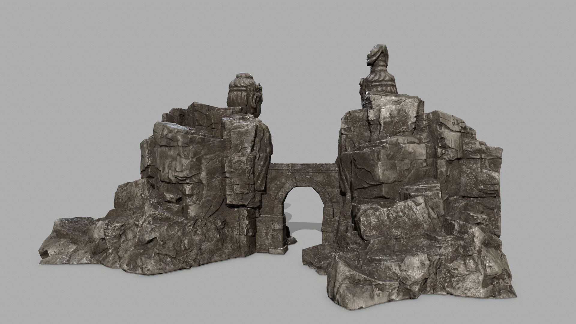 rocks buddha gate  Low-poly 3D model_5