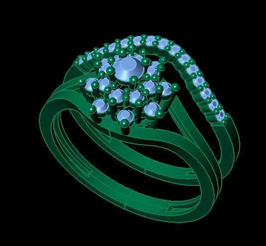 Fashion Twin Ring 3D print model_6