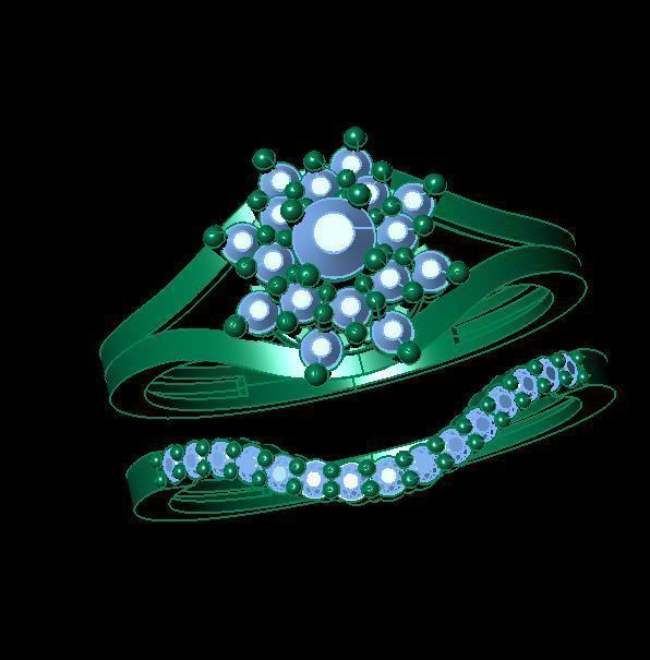 Fashion Twin Ring 3D print model_1