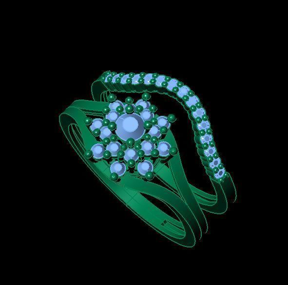 Fashion Twin Ring 3D print model_5