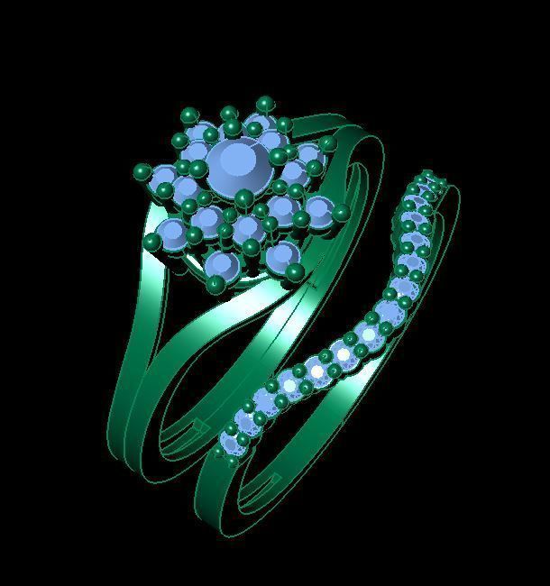 Fashion Twin Ring 3D print model_3