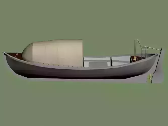 Motor Whale boat - WWII US Navy 3D model