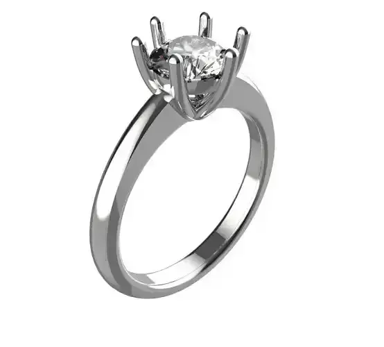 6 Claw Solitaire Ring