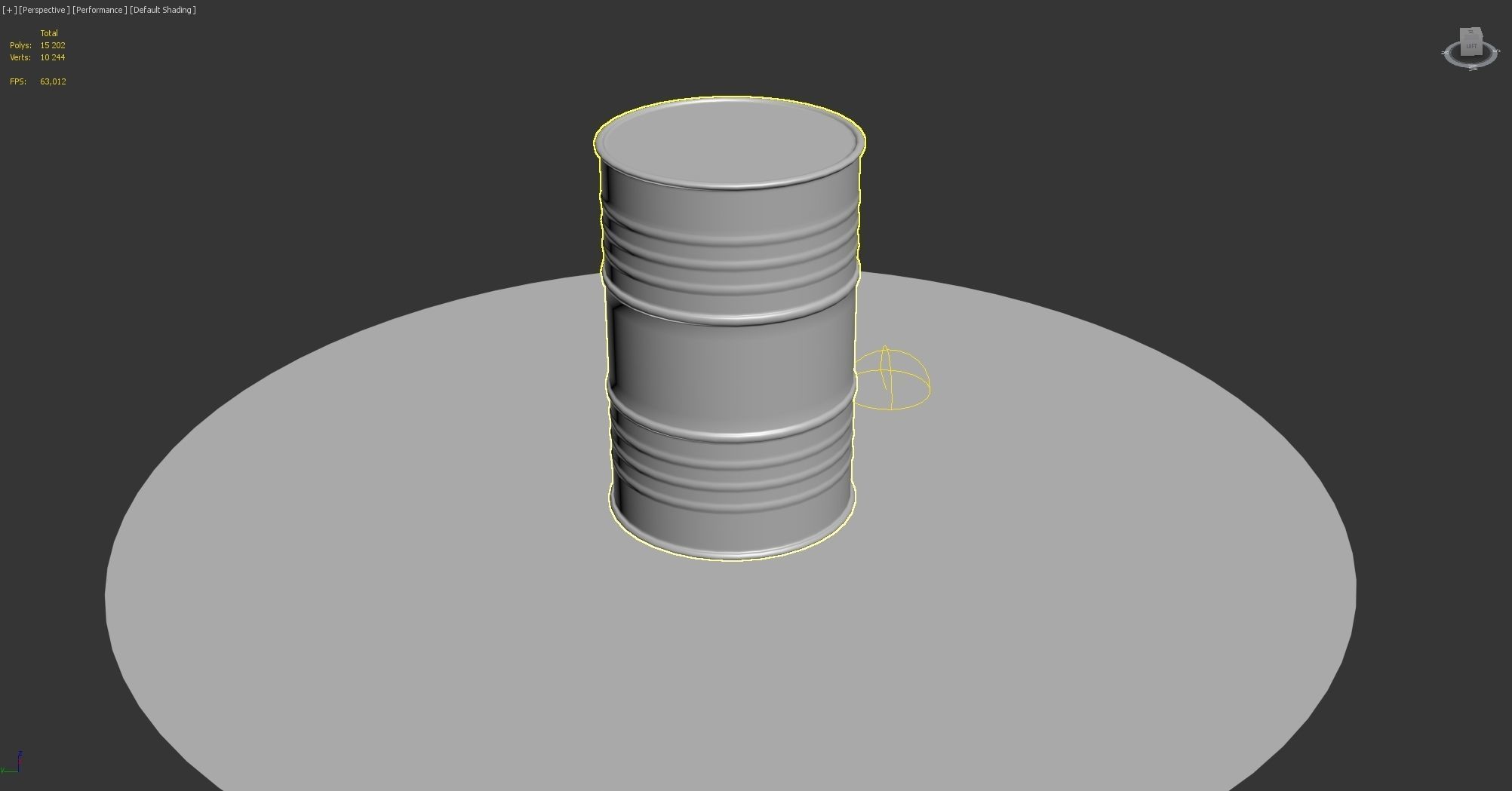 Oil Barrel low poly 3d model Low-poly 3D model_2