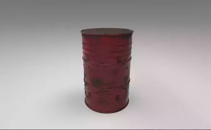 Oil Barrel low poly 3d model