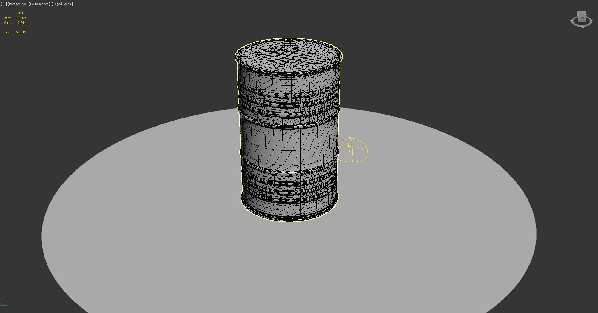 Oil Barrel low poly 3d model Low-poly 3D model_3