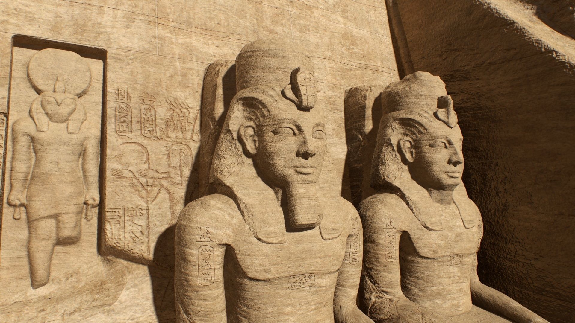 Abu Simbel Egypt Temple of King Ramses II King and Queen PBR Low-poly 3D model_9