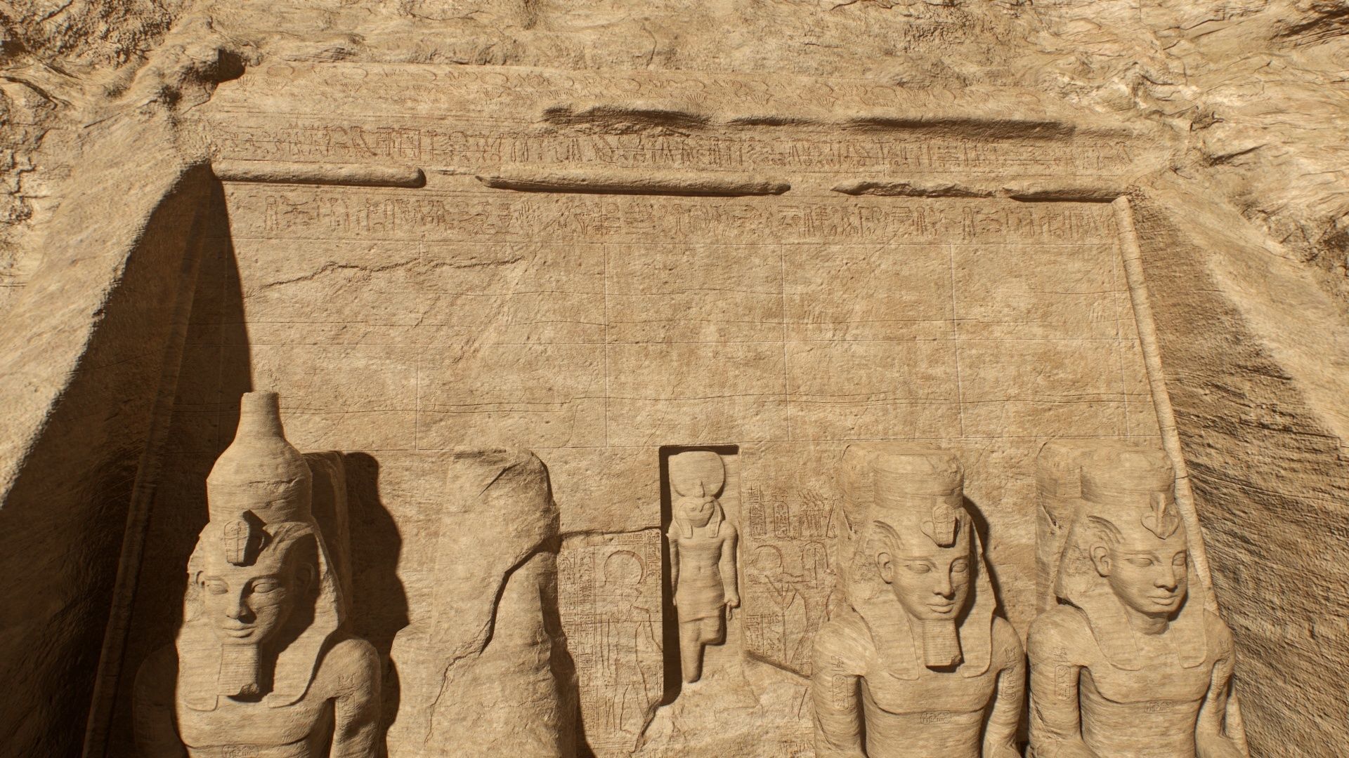 Abu Simbel Egypt Temple of King Ramses II King and Queen PBR Low-poly 3D model_14