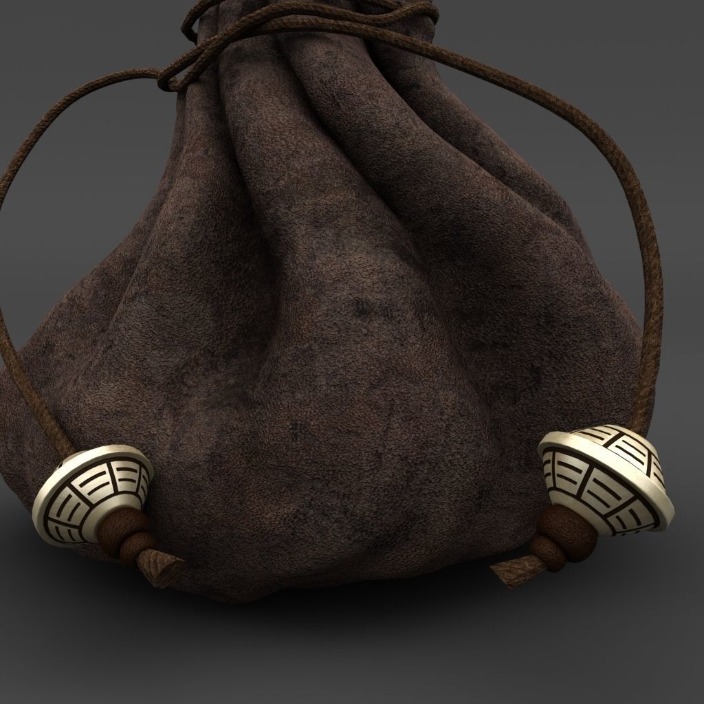 Money Pouch C 3D model_7