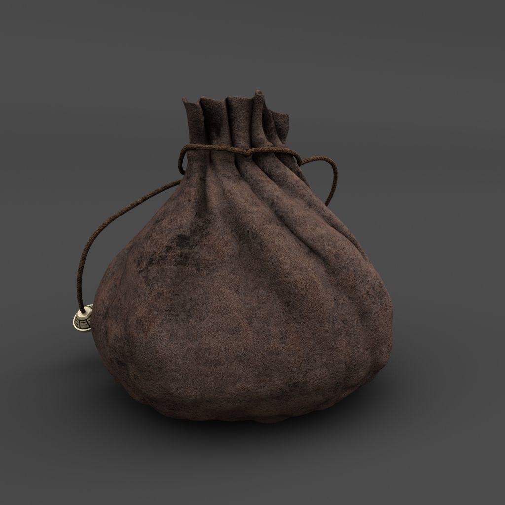 Money Pouch C 3D model_1