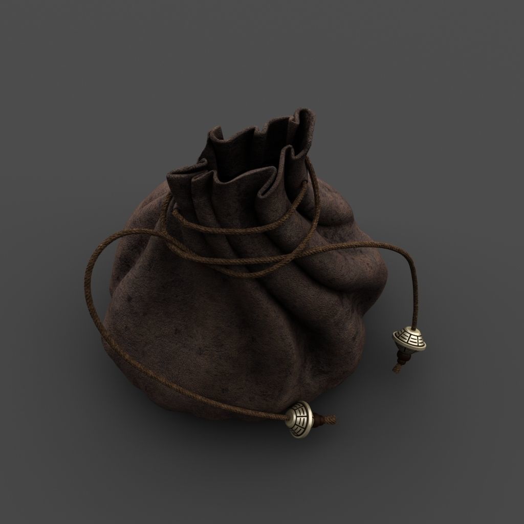Money Pouch C 3D model_5