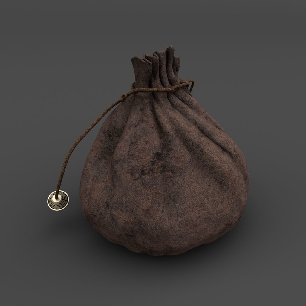 Money Pouch C 3D model_3