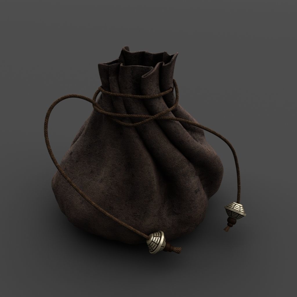 Money Pouch C 3D model_4