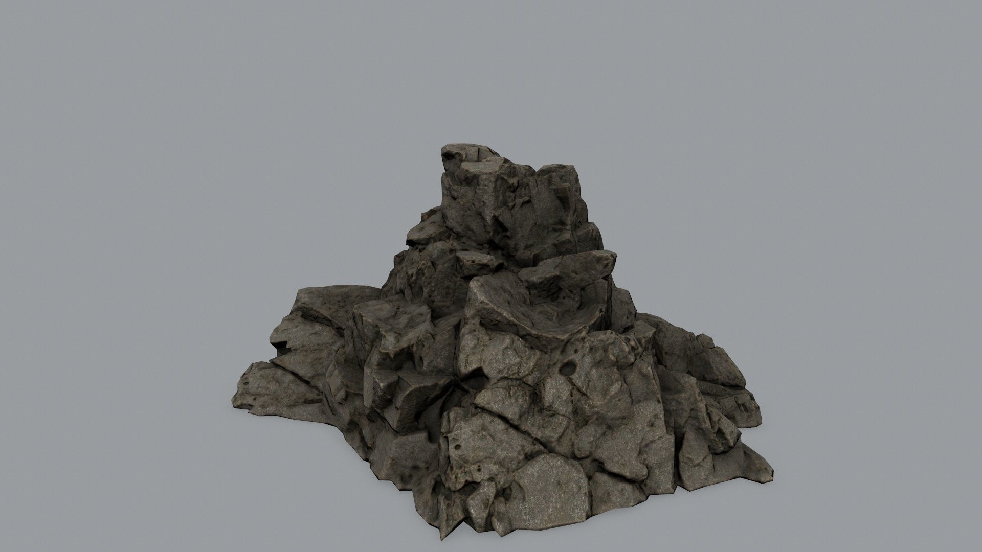 Rock Set Low-poly 3D model_9
