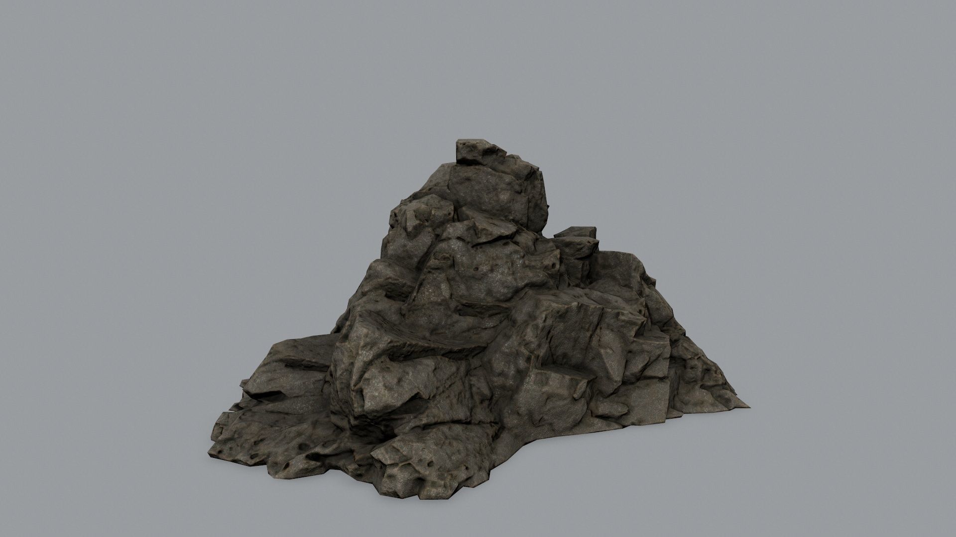 Rock Set Low-poly 3D model_2