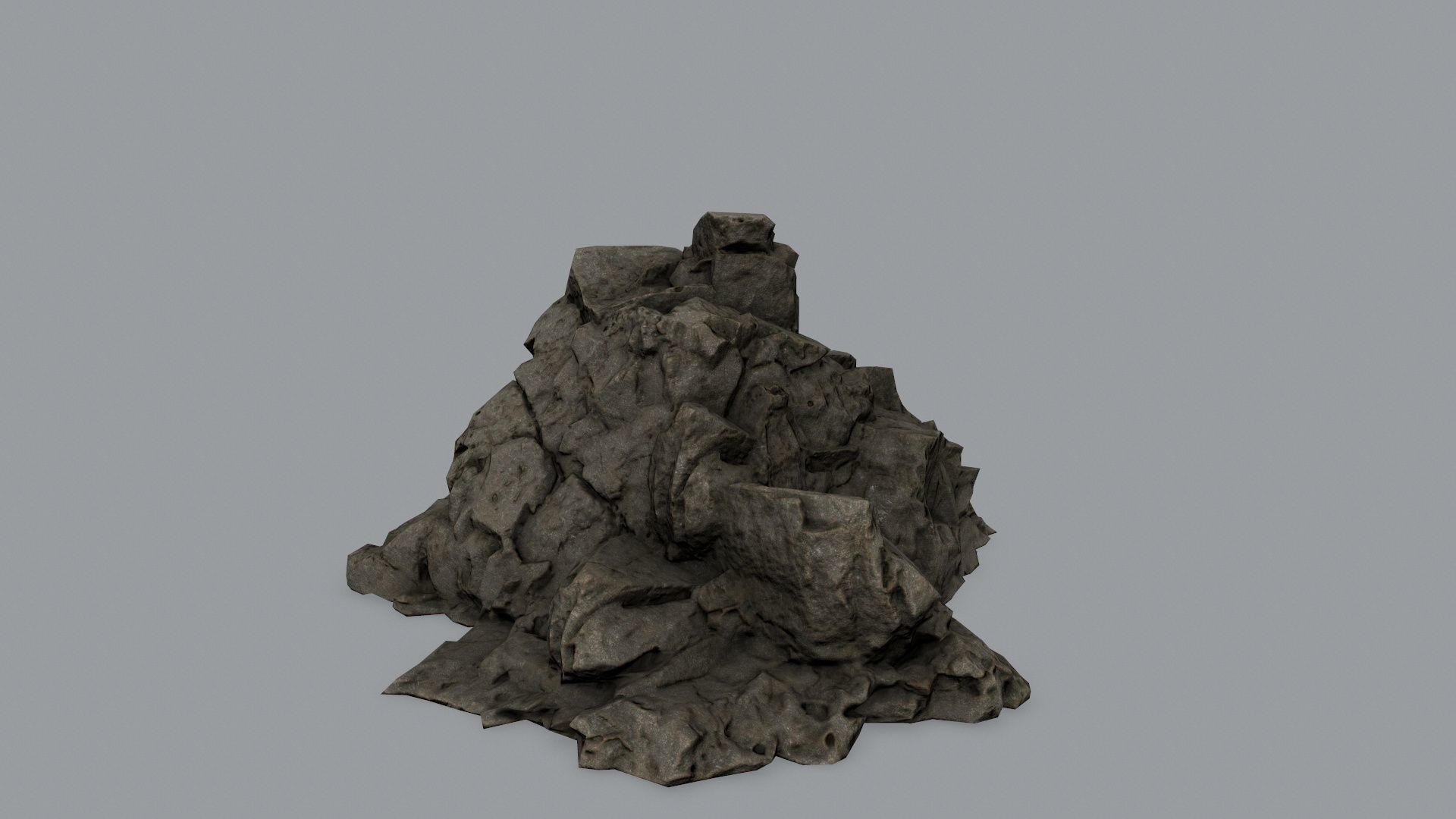 Rock Set Low-poly 3D model_3