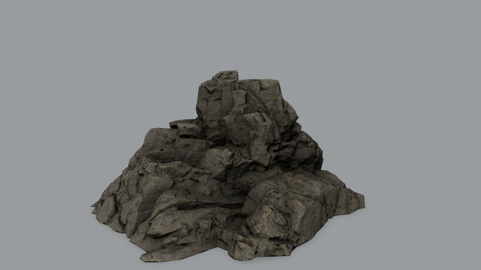 Rock Set Low-poly 3D model_7