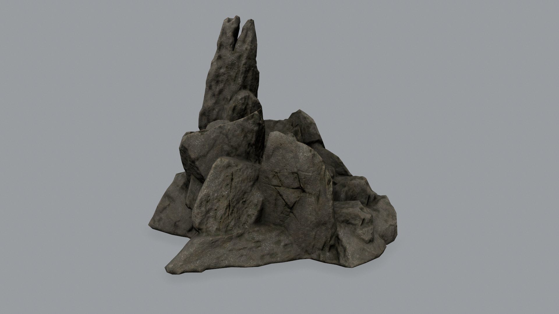 Rock Set Low-poly 3D model_12