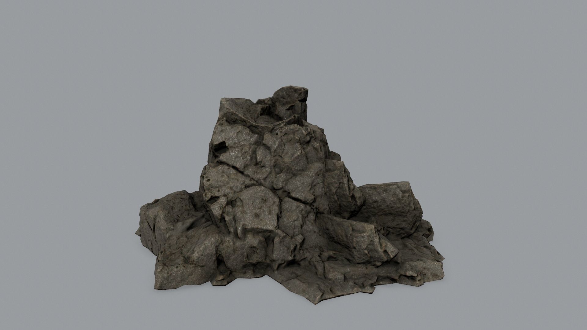 Rock Set Low-poly 3D model_4