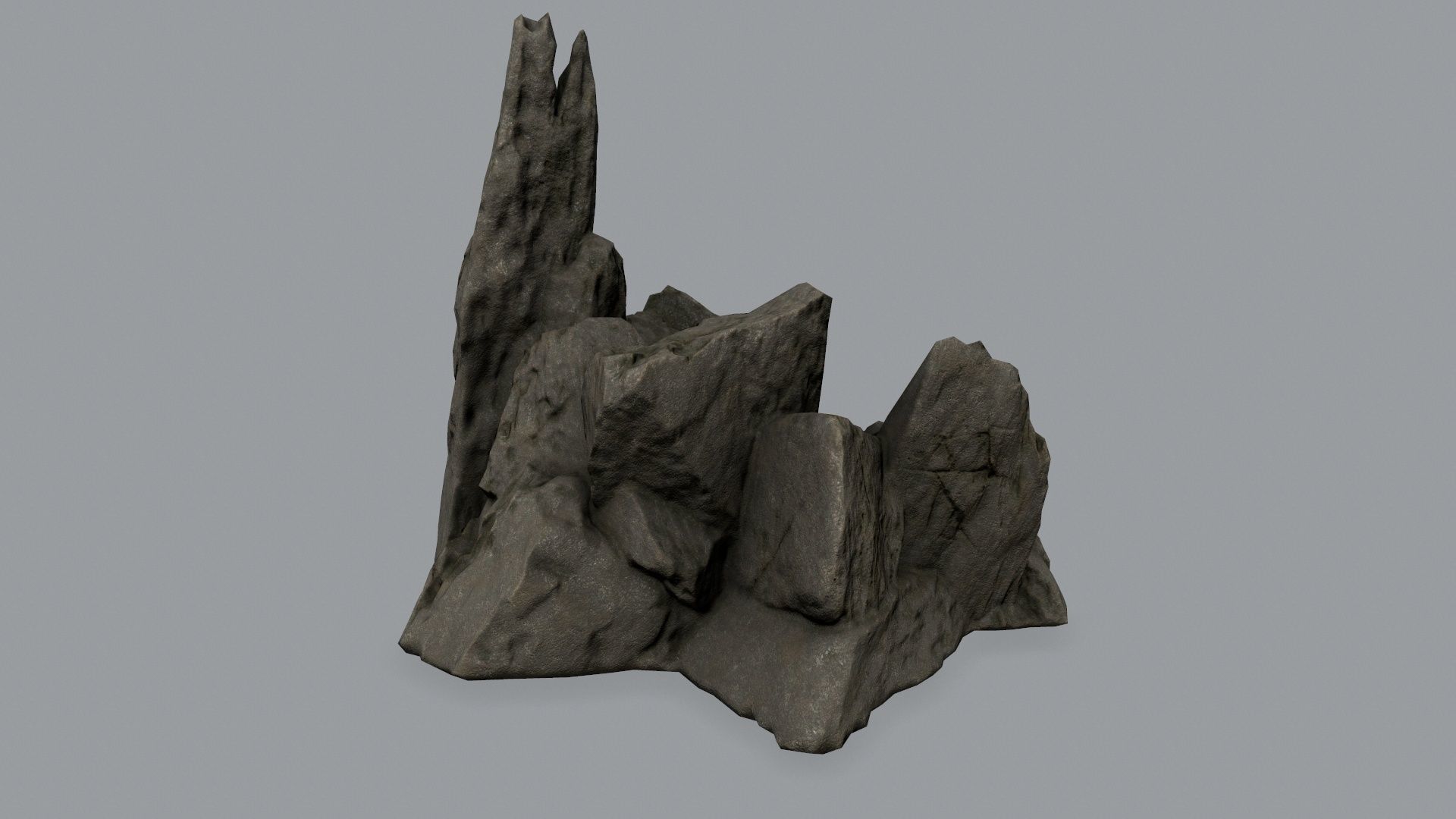 Rock Set Low-poly 3D model_13