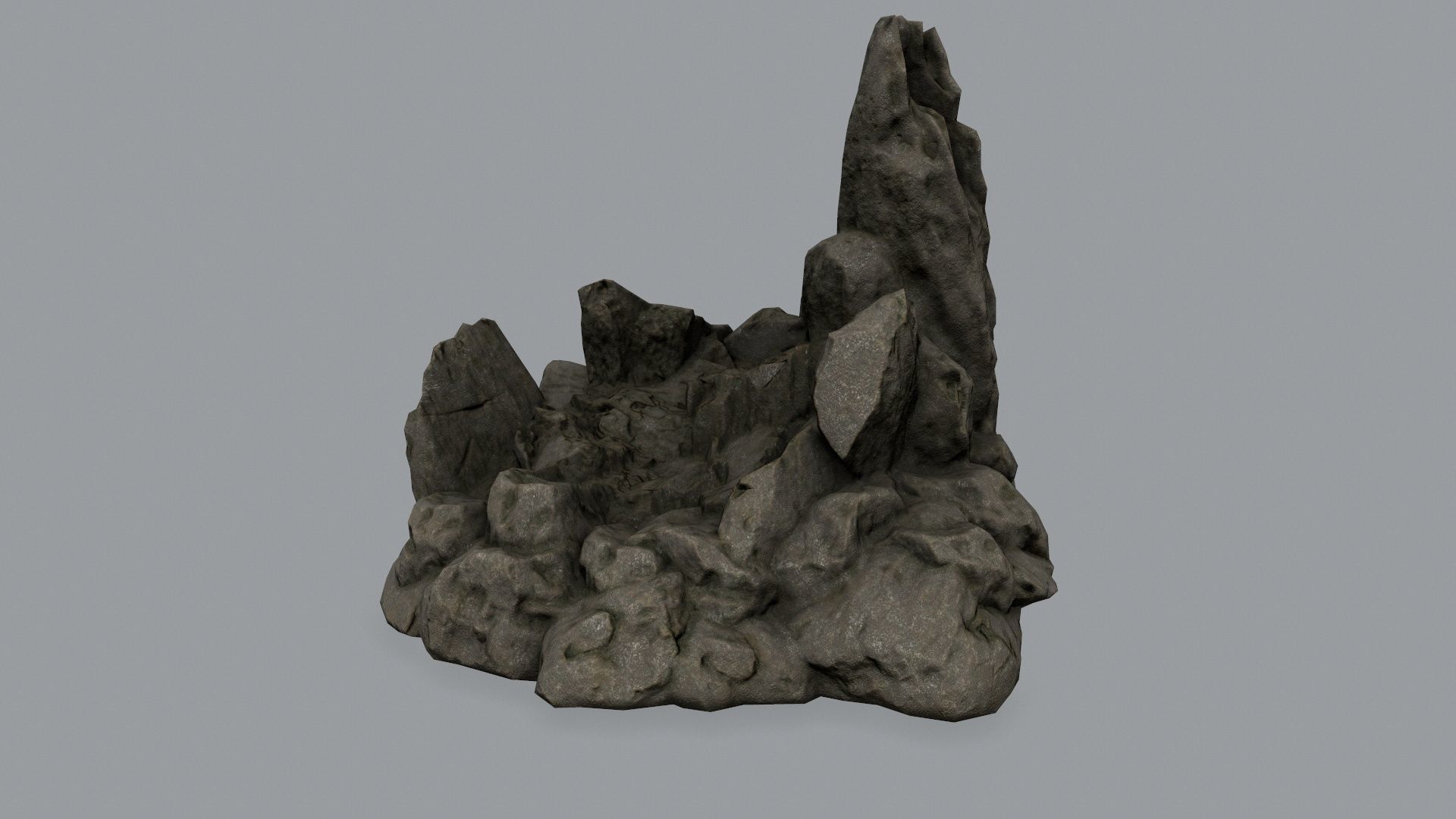 Rock Set Low-poly 3D model_18