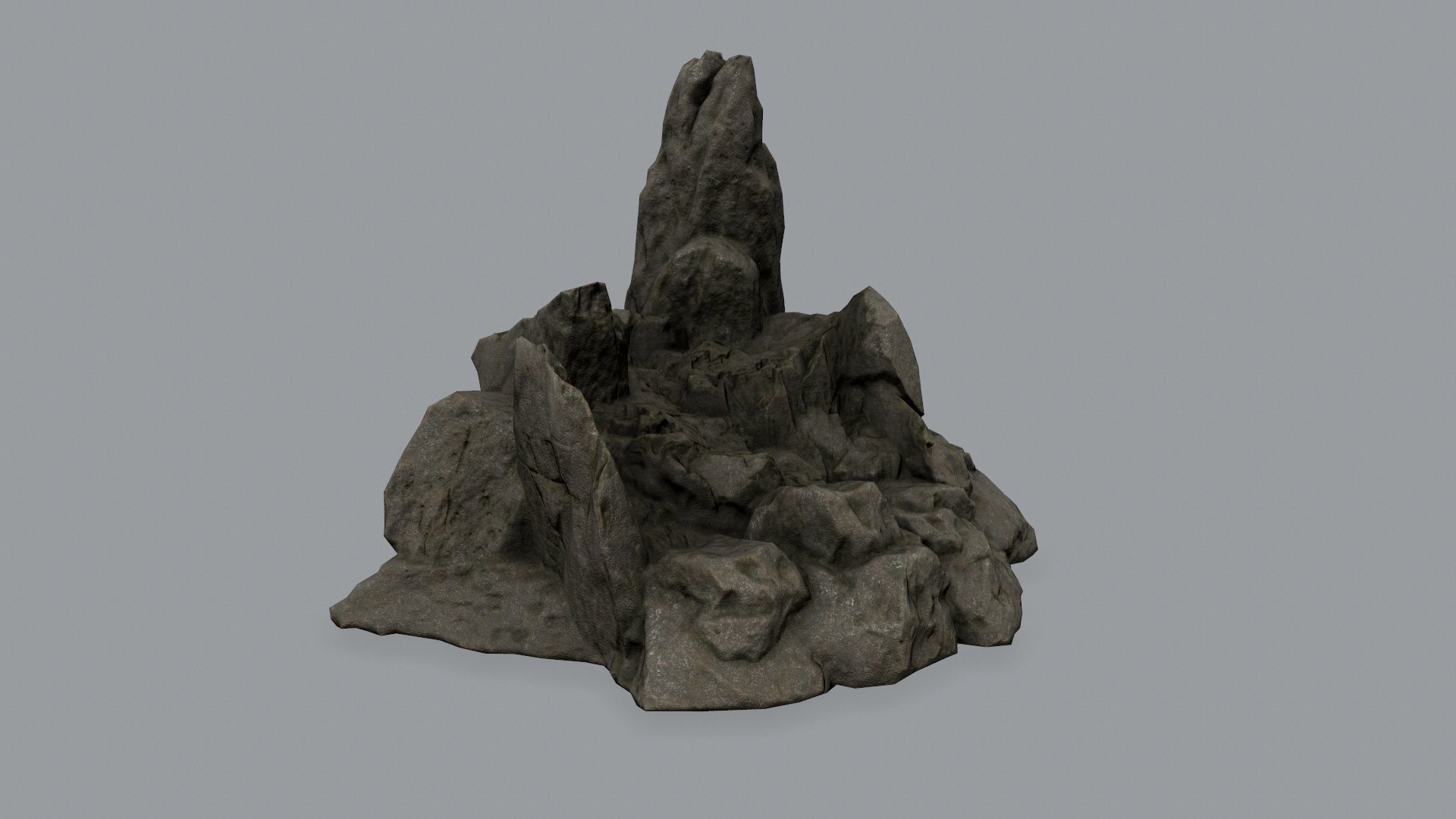 Rock Set Low-poly 3D model_11