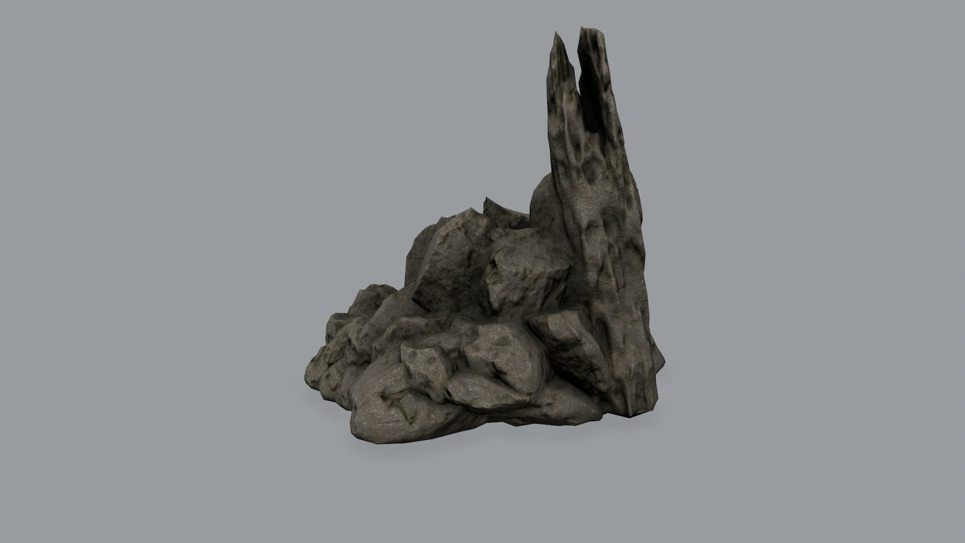 Rock Set Low-poly 3D model_17