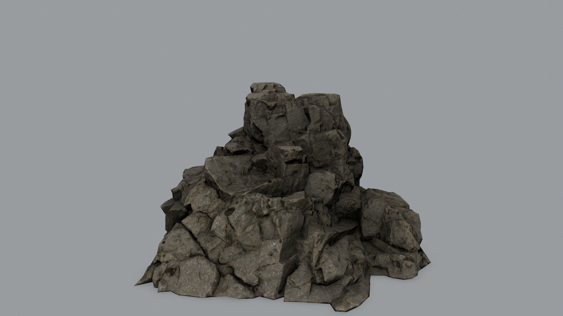 Rock Set Low-poly 3D model_8