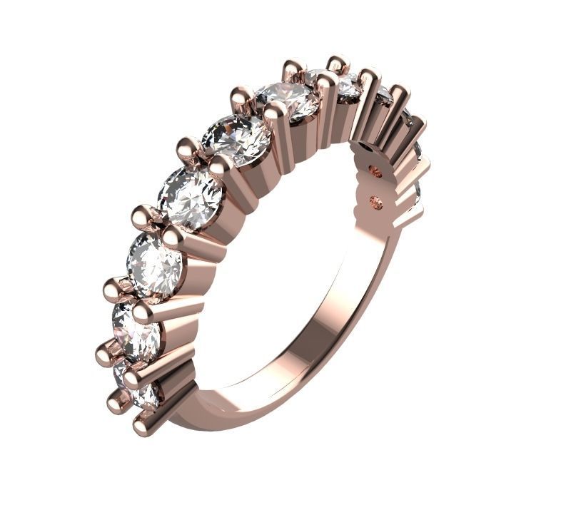 Claw Set Eternity Ring 3D print model_5